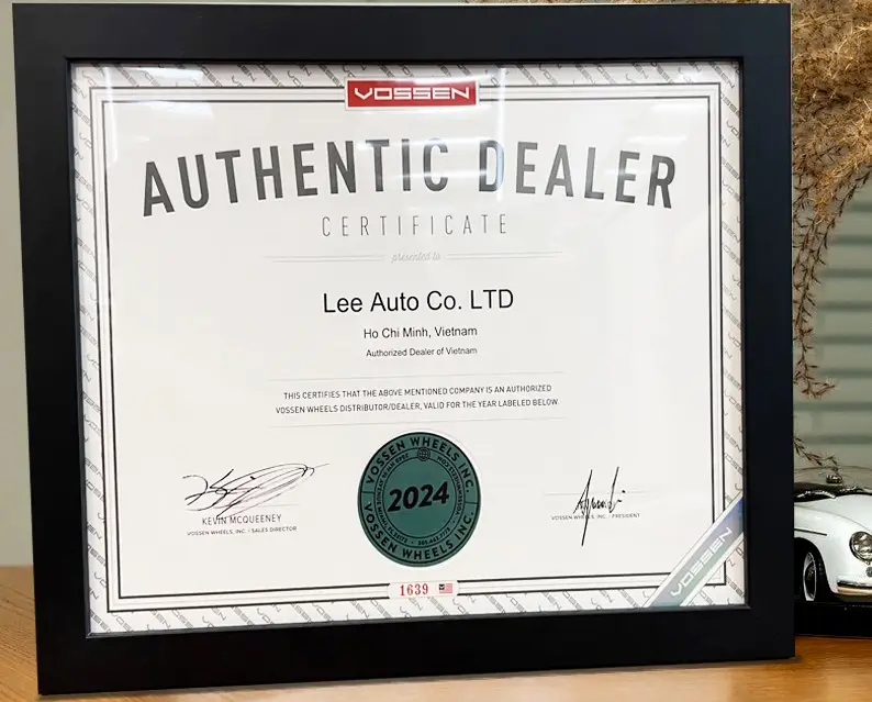 Vosen Authentic Dealer Certificate