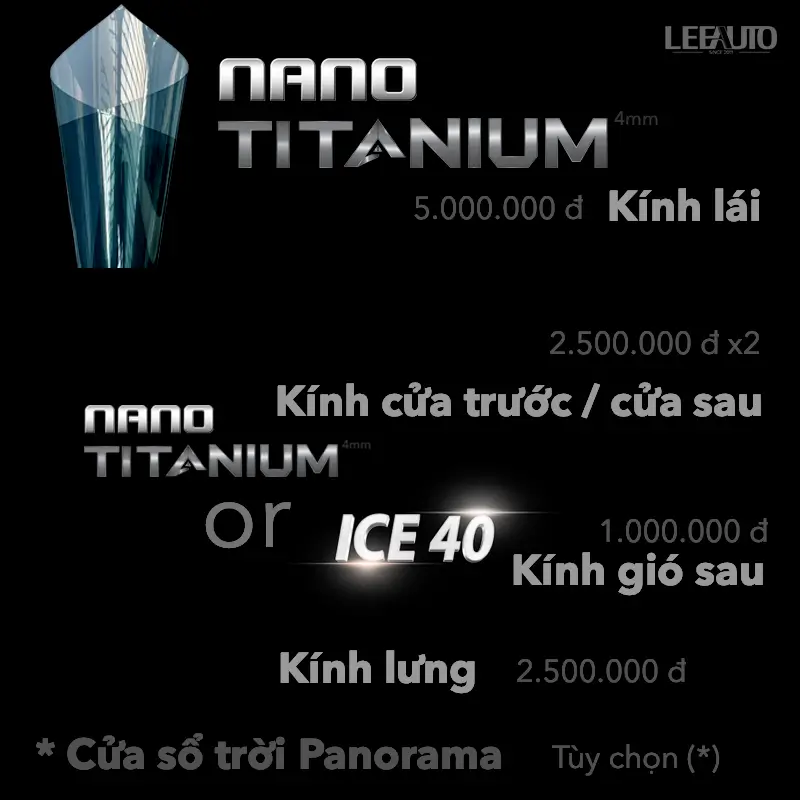 Gói Nano Titanium phim cách nhiệt Nano Ceramic