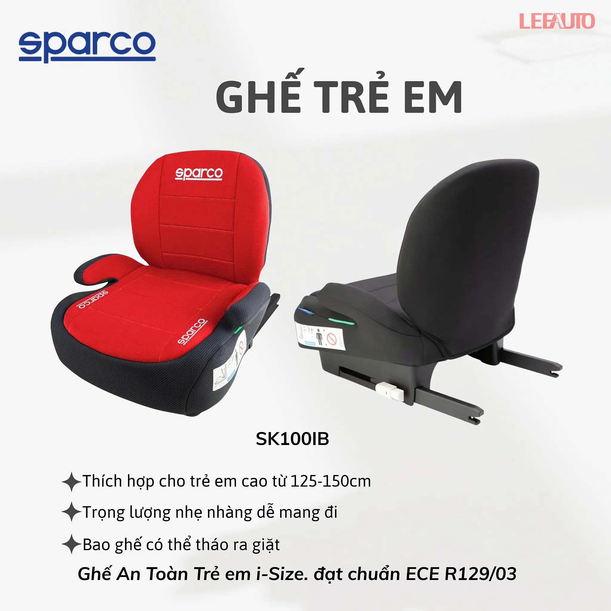 Sparco SK100IB RED:Black - Ghe tre em