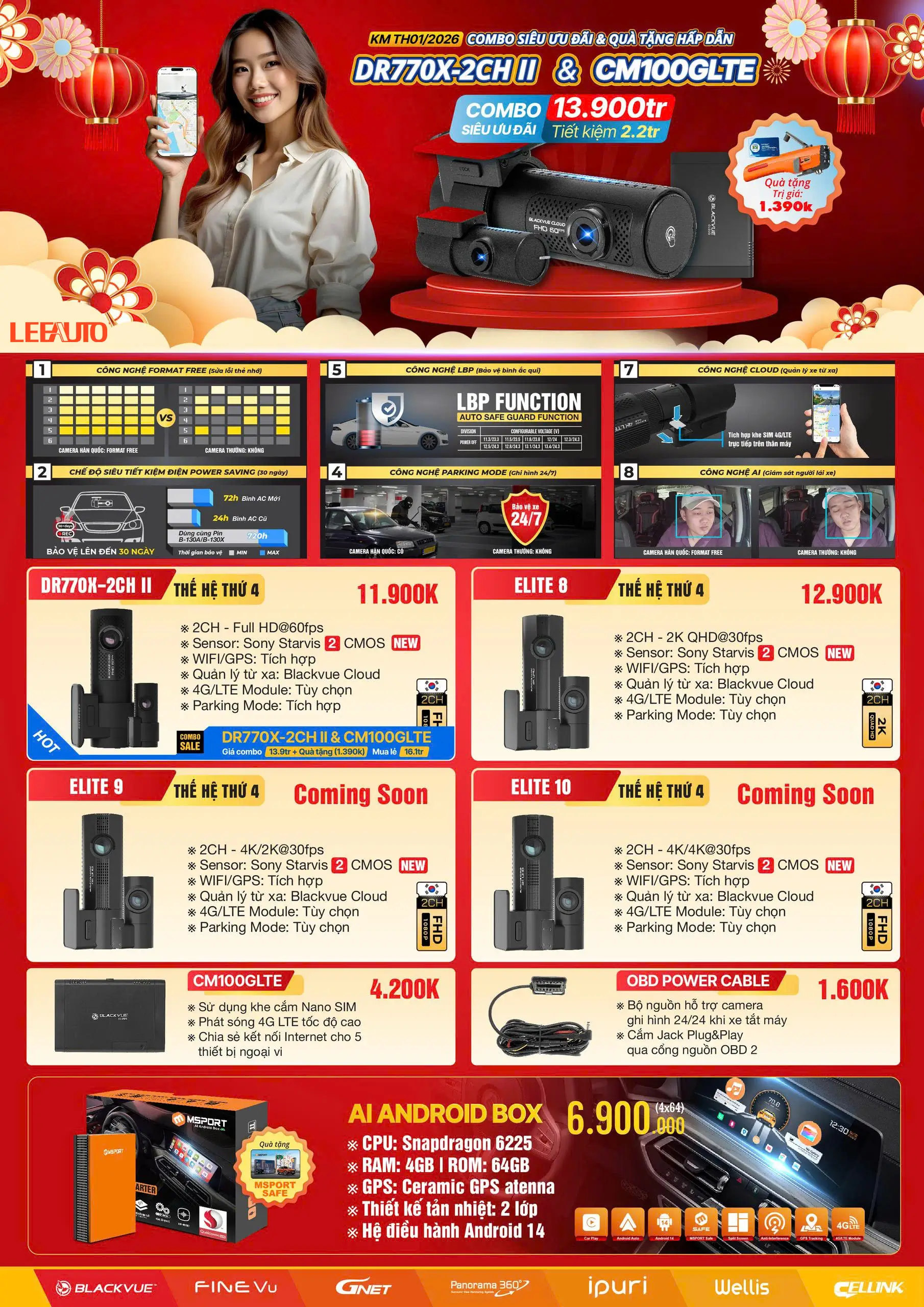 Camera hành trình Black Vue khuyến mãi Tháng 01/2026