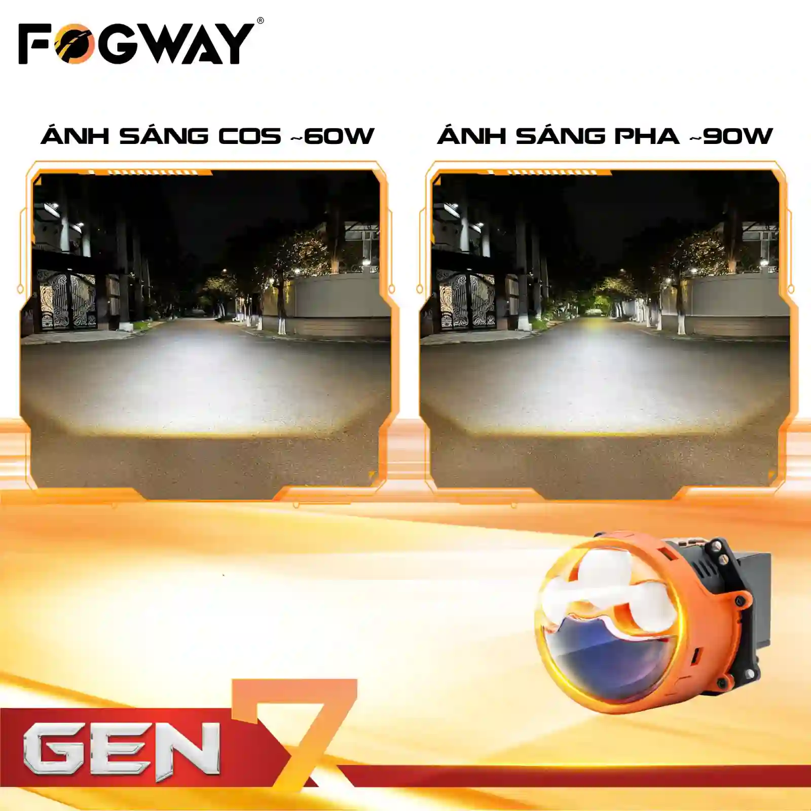 Bi Led Siêu Pha Fogway Gen 7 chính hãng
