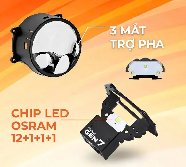 Bi Led Siêu Pha Fogway Gen 7 chính hãng