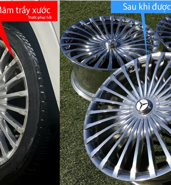 Sửa chữa - Phục hồi mâm ô tô - Mâm xe hơi - mâm trầy xước - Chrom - Polished