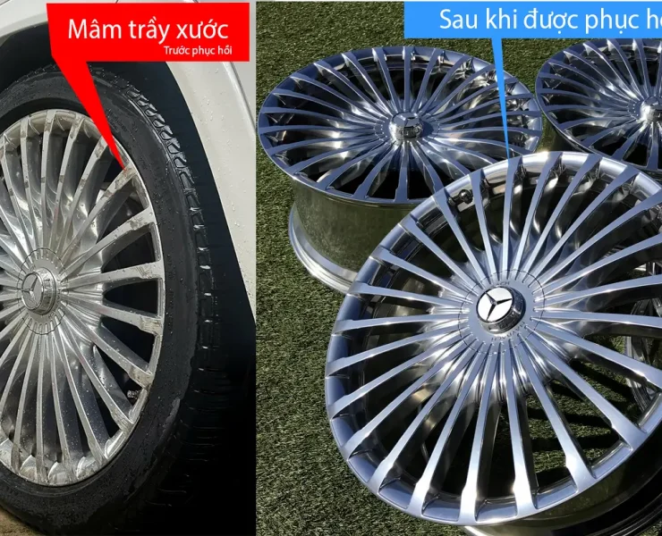 Sửa chữa - Phục hồi mâm ô tô - Mâm xe hơi - mâm trầy xước - Chrom - Polished