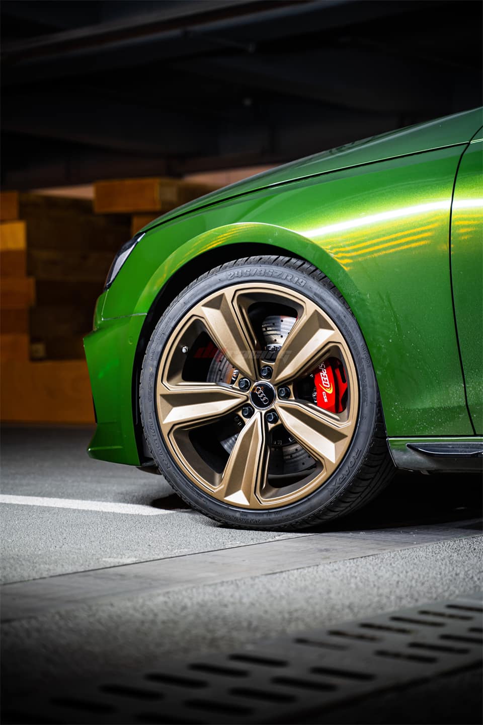 Audi A4 nâng cấp hệ thống phanh INSPEED hiệu suất cao