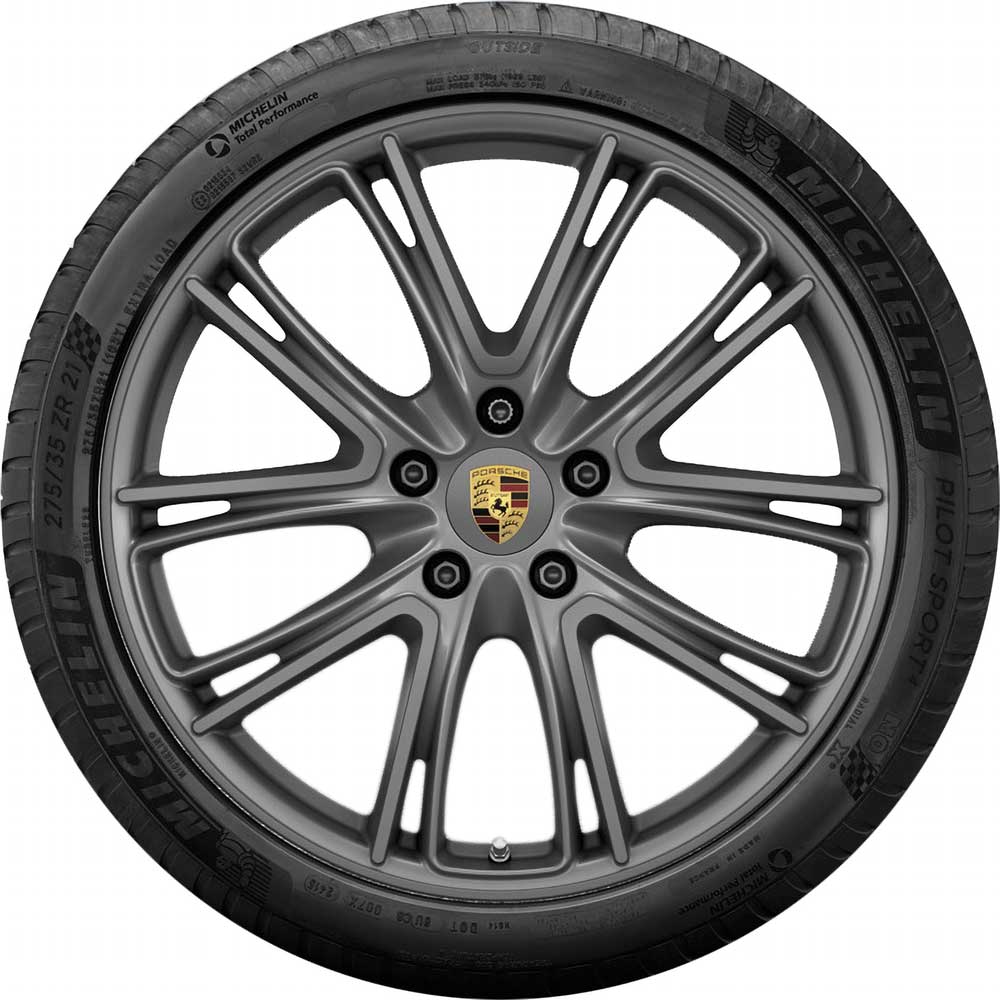 21 Porsche Panamera Exclusive Design wheels in OB5 Platinum Satin Matt
