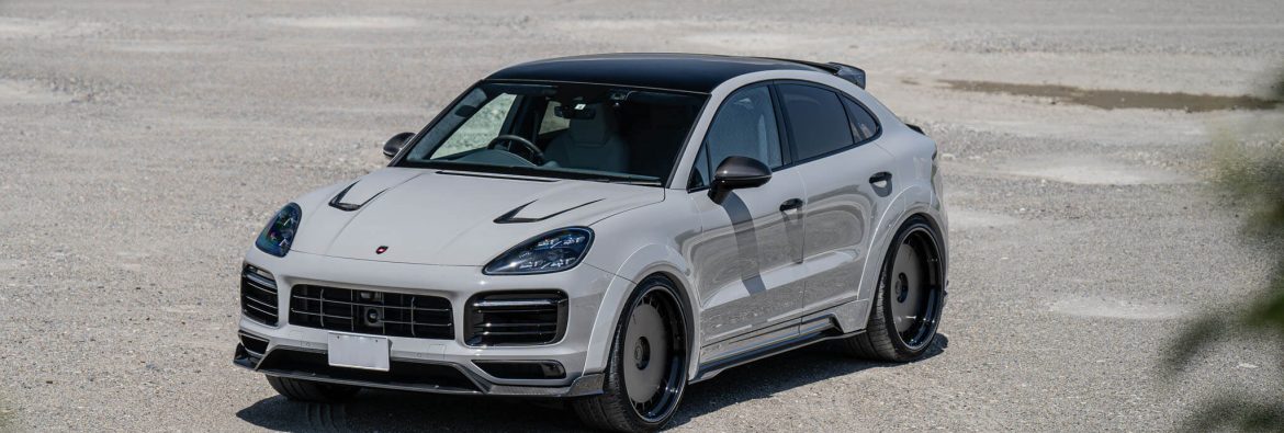 Porsche Cayenne Coupe Mansory with HRE Vintage 935 in Satin Black | Gloss Black