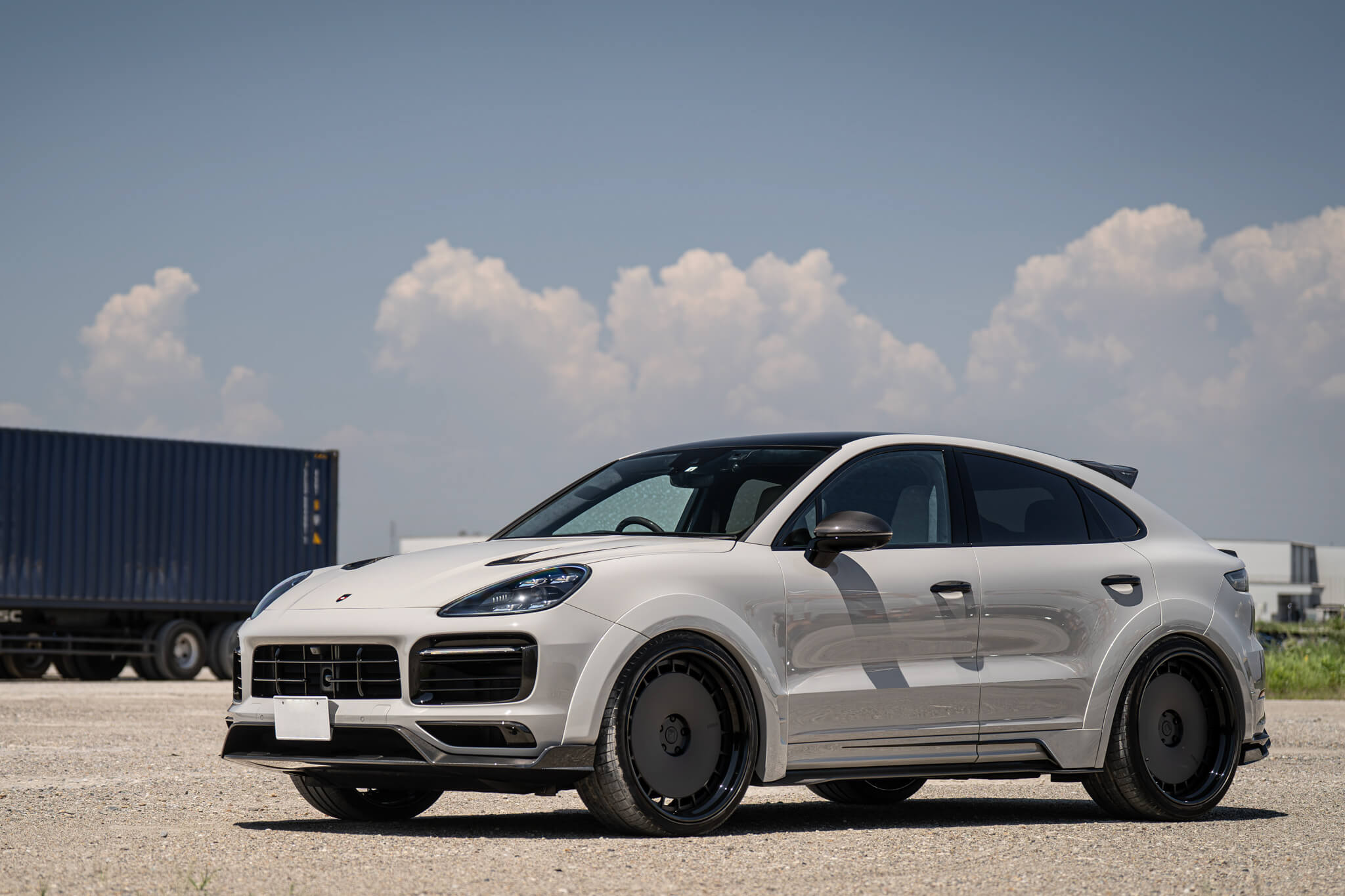 Porsche Cayenne Coupe Mansory with HRE Vintage 935 in Satin Black | Gloss Black