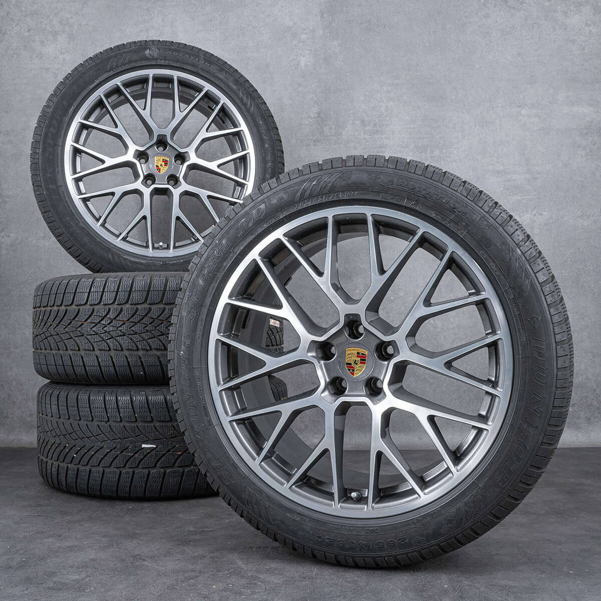 Porsche Macan 20-inch RS Spyder Design wheel in Satin Platinum